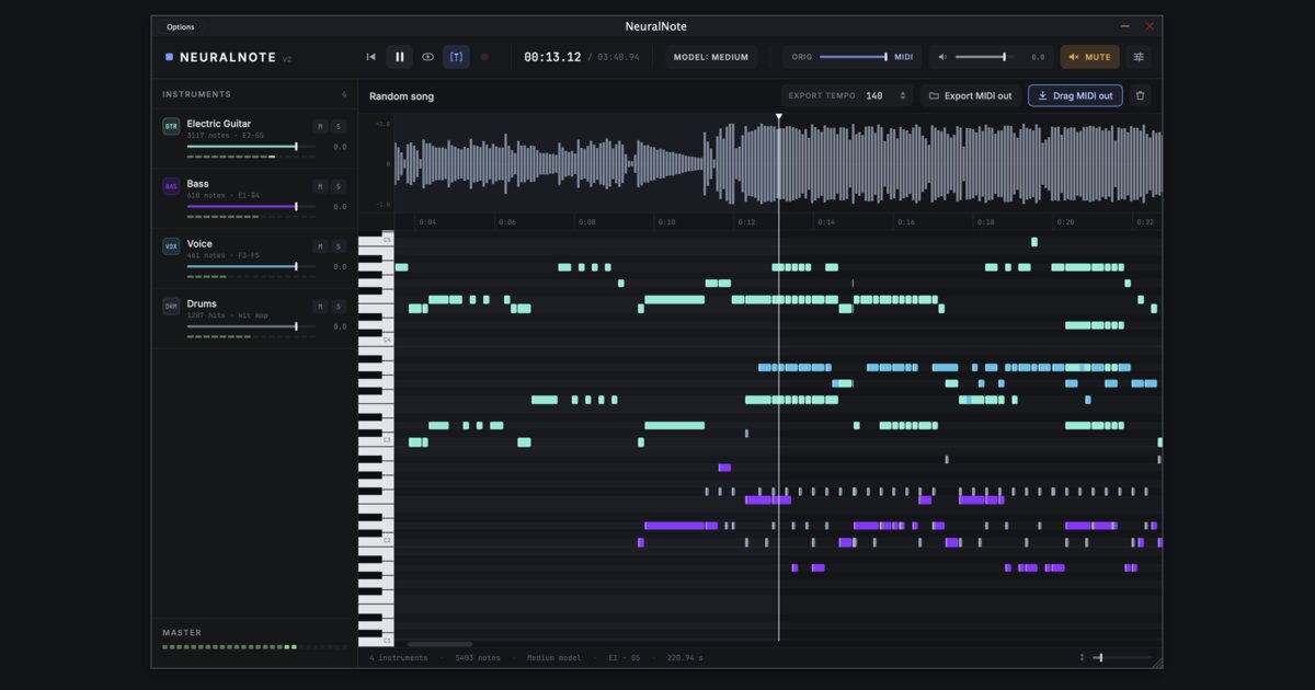 Localized Neural Recording NeuralNote: audio to MIDI, in your DAW